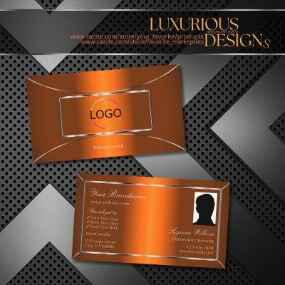 Luminous Orange Silver Decor with Logo and Photo