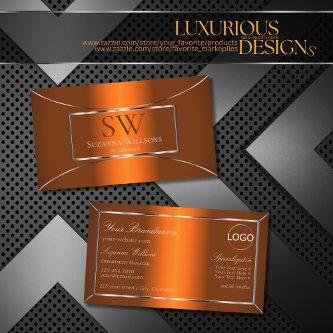 Luminous Orange Silver Decor with Monogram & Logo