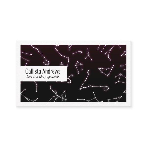 Luminous Purple White Zodiac Constellation Stars