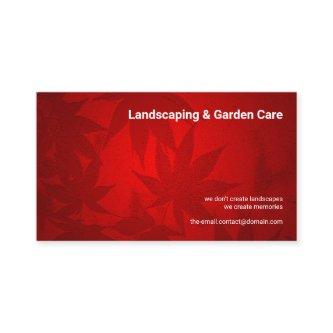 Luminous Red Maple Leaf Landscape