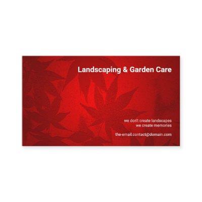 Luminous Red Maple Leaf Landscape