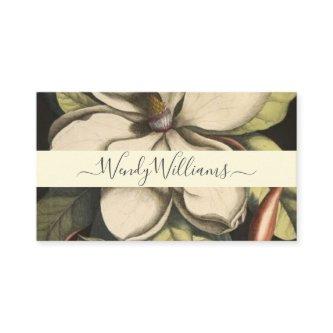 Lush Painted Magnolia Blooms Script Type Banner