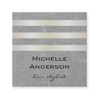 Lux White Gold Stripes with Swank Background Square