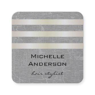 Lux White Gold Stripes with Swank Background Square