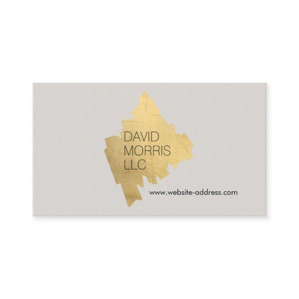Luxe Abstract Gold Brushstroke Logo on Tan