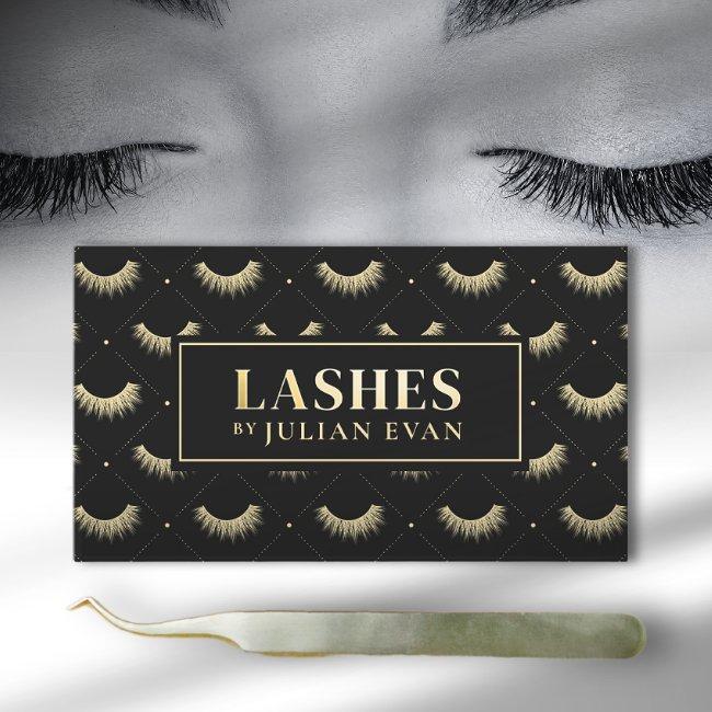 Luxe Black and Gold Lash Stylist