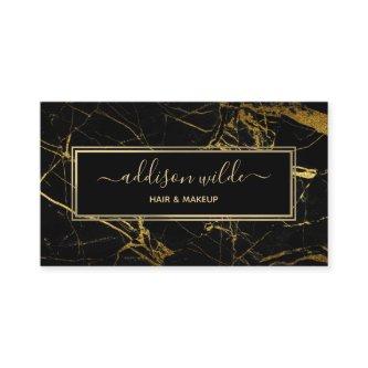 Luxe Black and Gold Marble Texture