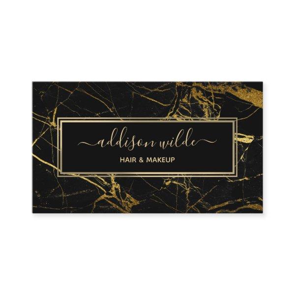 Luxe Black and Gold Marble Texture