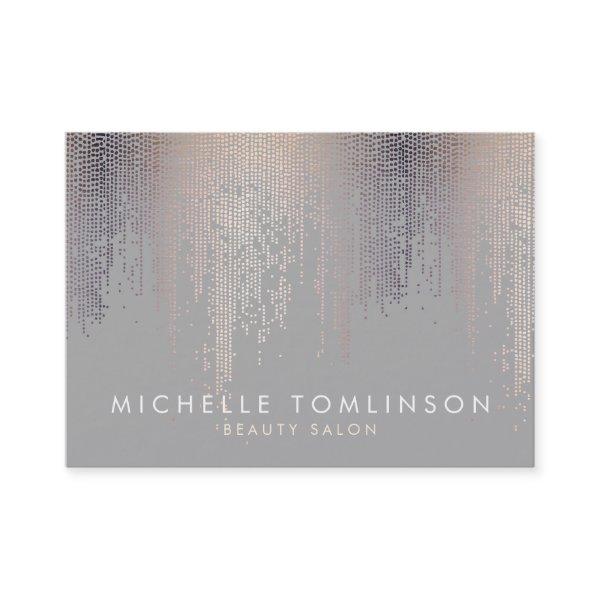 Luxe Blush Confetti Rain Pattern Gray