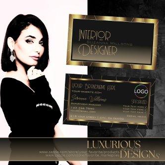 Luxe Dark Gold Frame Brown Gradient Cool with Logo