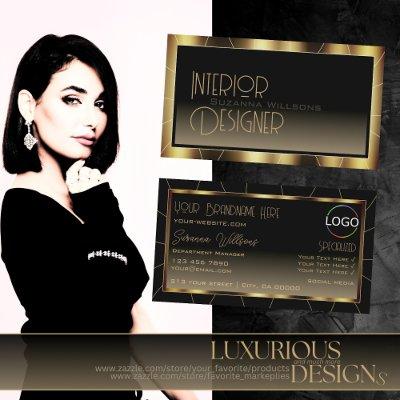 Luxe Dark Gold Frame Brown Gradient Cool with Logo