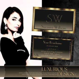 Luxe Dark Gold Frame Brown Gradient with Monogram