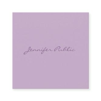 Luxe Elegant Handwritten Script Modern Purple Chic Square