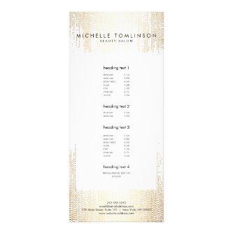 Luxe Faux Gold Confetti Rain Pattern Rack Card