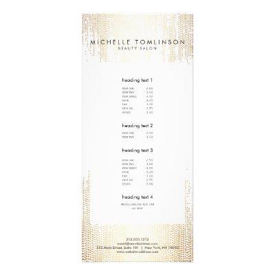 Luxe Faux Gold Confetti Rain Pattern Rack Card