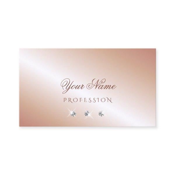 Luxe Glam Rose Gold Sparkling Diamonds Luxurious