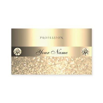 Luxe Glam Shimmery Glitter Diamonds Luminous Gold