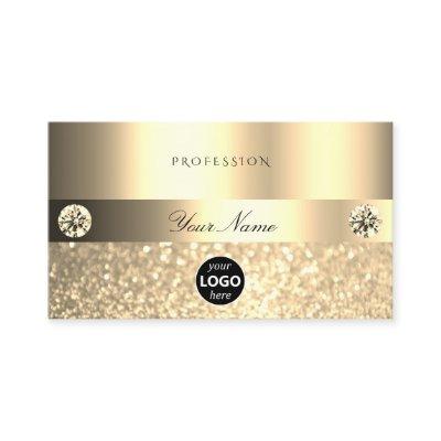 Luxe Glam Shimmery Glitter with Logo Luminous Gold