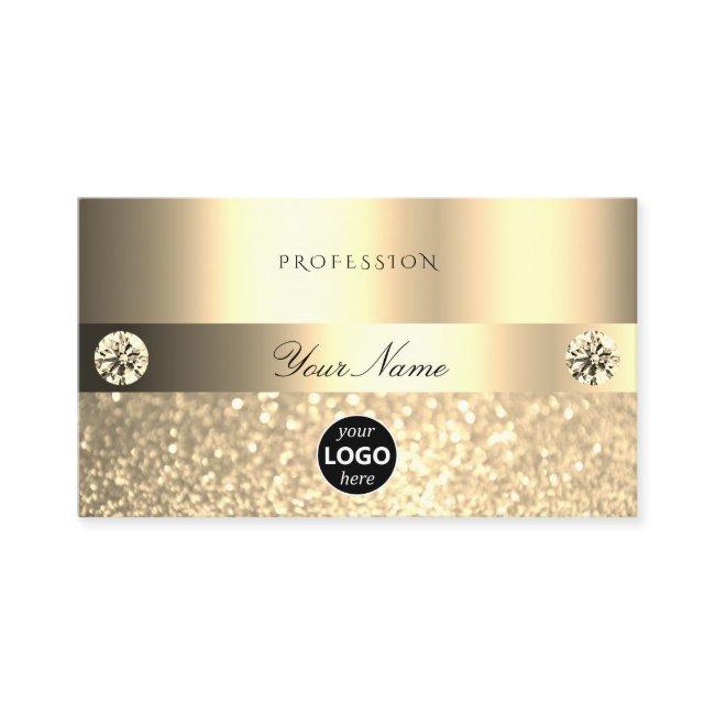 Luxe Glam Shimmery Glitter with Logo Luminous Gold