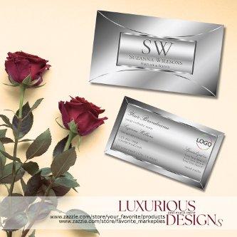 Luxe Glam Silver Glamour with Monogram and Logo