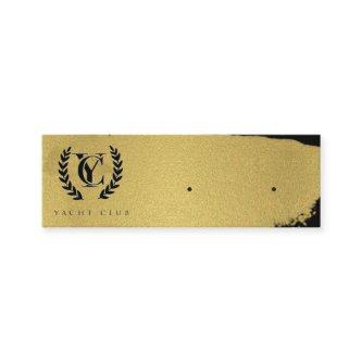 Luxe Gold Foil Black Texture Brush Stroke Logo  Mini