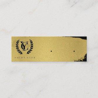 Luxe Gold Foil Black Texture Brush Stroke Logo  Mini