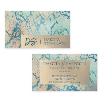 Luxe Marble | Beautiful Coral and Teal Custom