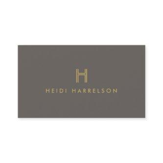 LUXE MODERN GOLD and TAUPE INITIAL MONOGRAM LOGO
