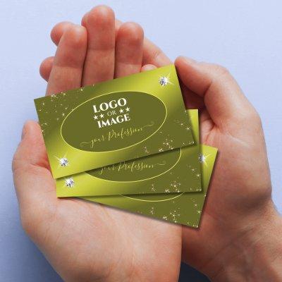 Luxe Yellow Mustard Glitter Stars Jewels with Logo