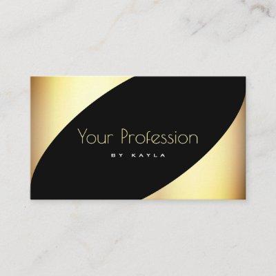 Luxurious Black and Gold Effect with Opening Hours