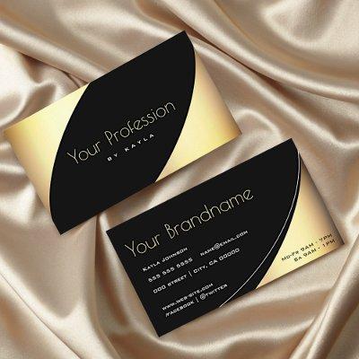 Luxurious Black and Gold Effect with Opening Hours