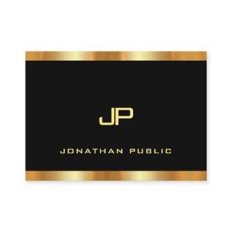 Luxurious Black And Gold Modern Monogram Template