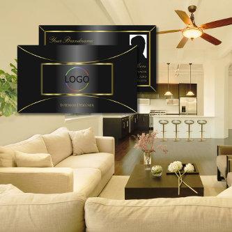 Luxurious Black Gold Decor with Logo and Photo