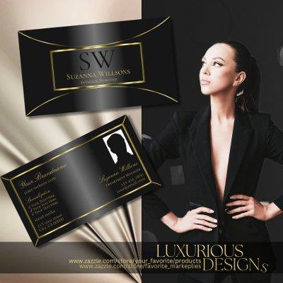 Luxurious Black Gold Decor with Monogram and Photo