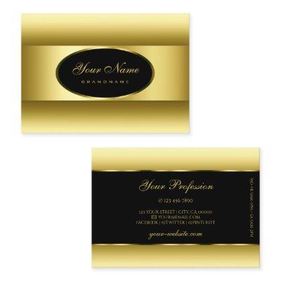 Luxurious Black Ochre Gold Ombre Golden Oval Frame