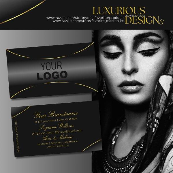 Luxurious Black with Gold Border and Logo Luxury