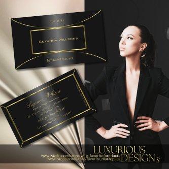 Luxurious Black with Gold Decor Noble and Elegant