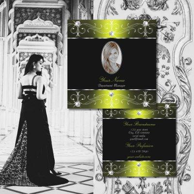 Luxurious Black Yellow Ornate Ornaments with Photo Square