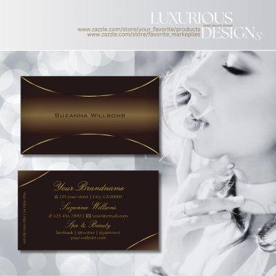 Luxurious Dark Brown with Gold Border Professional