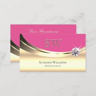 Luxurious Gold and Pink with Monogram Luxe Diamond