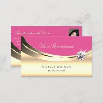 Luxurious Gold and Pink with Photo Sparkle Diamond