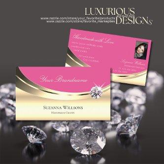 Luxurious Gold and Pink with Photo Sparkle Diamond
