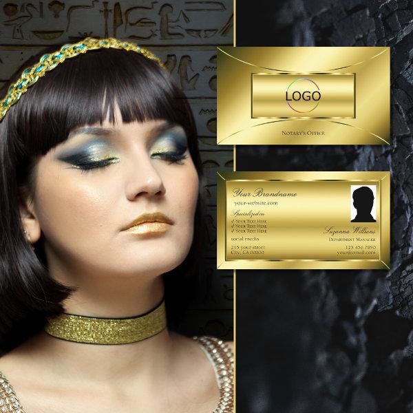 Luxurious Gold Effects with Logo and Photo Stylish