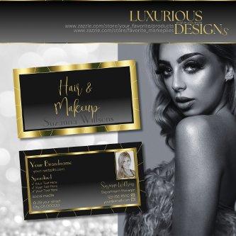 Luxurious Gold Frame and Black Gradient with Photo