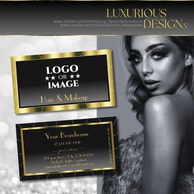 Luxurious Gold Frame Black Gradient Cool with Logo