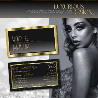 Luxurious Gold Frame Black Gradient with Logo Luxe