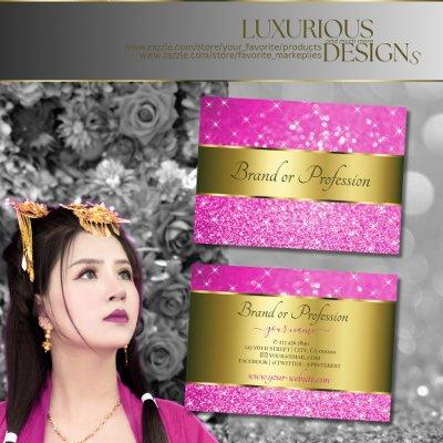 Luxurious Gold Girly Pink Glitter Sparkling Stars