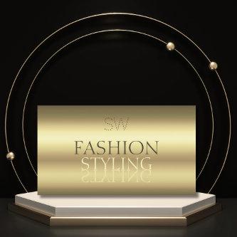Luxurious Gold Modern Mirror Font with Monogram