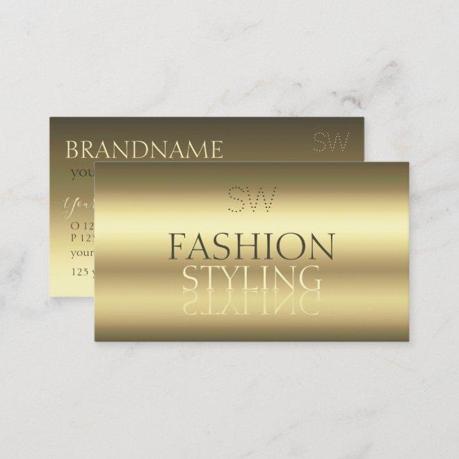 Luxurious Gold Modern Mirror Font with Monogram
