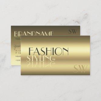 Luxurious Gold Modern Mirror Letters with Monogram